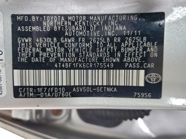 Toyota Camry Base Image 9