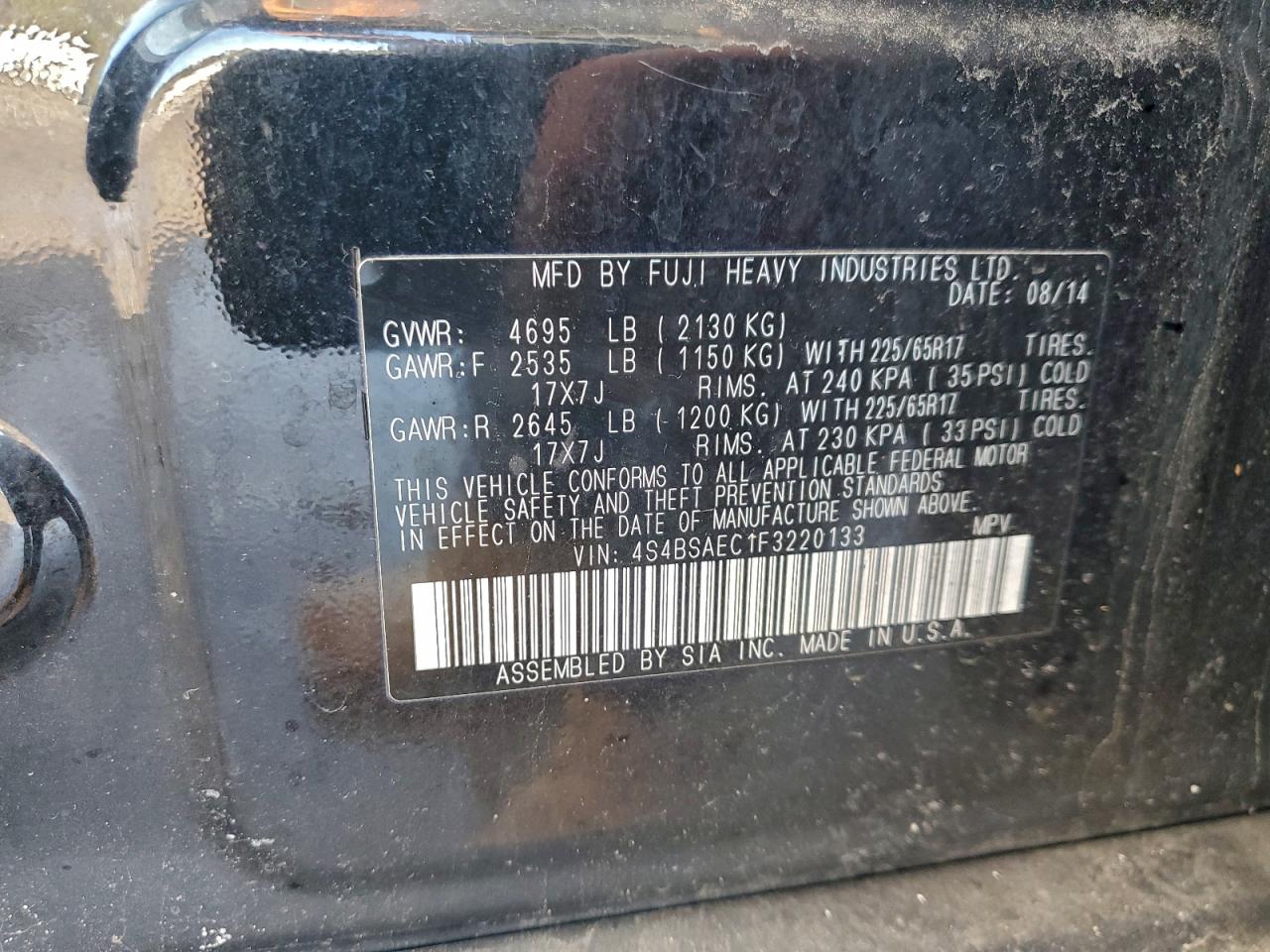 Subaru Outback 2.5i Premium Image 12