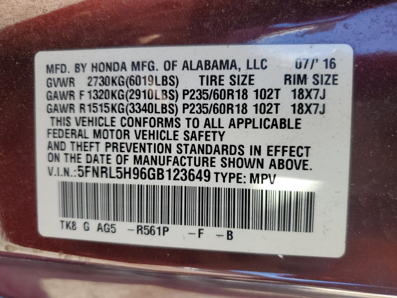 Honda Odyssey Touring Image 10